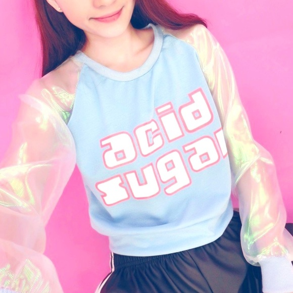 Festival Iridescent Pastel Space Goth Rave Kawaii - Picture 3 of 4